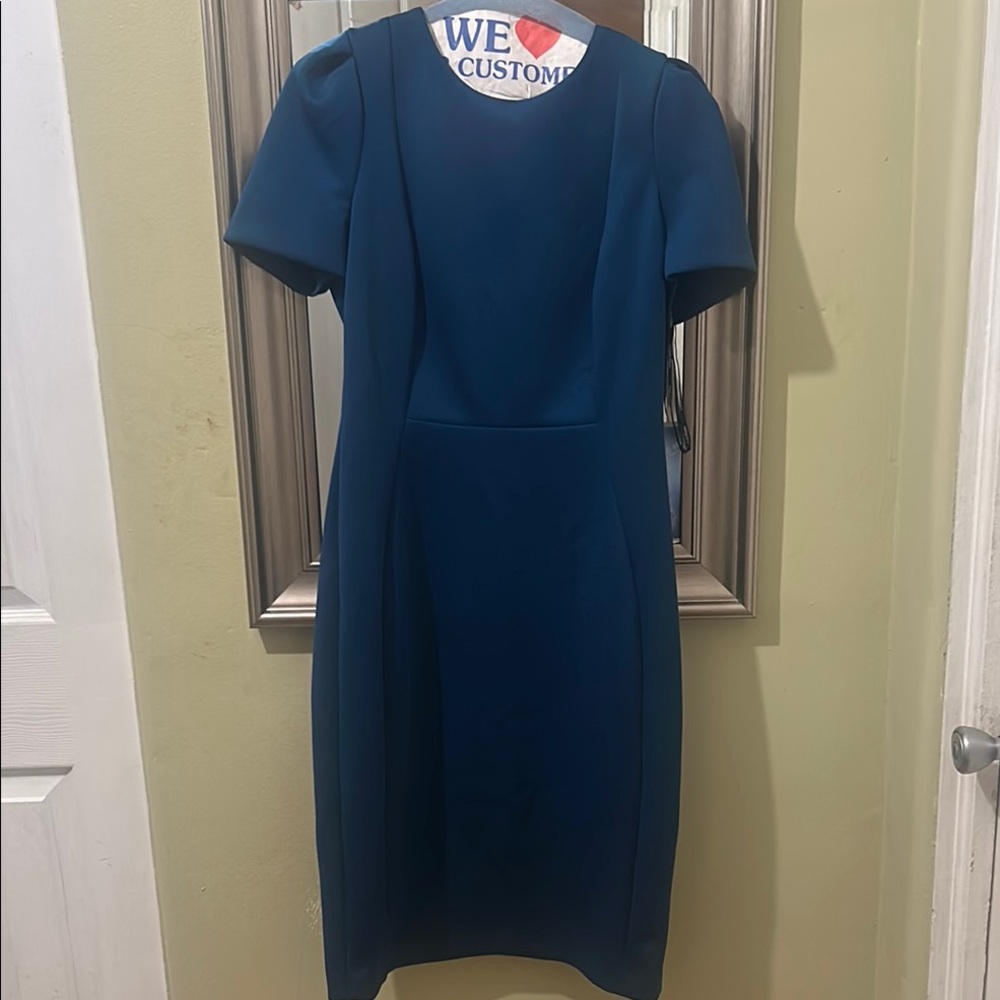 Calvin Klein Collection Blue Sheath Midi Dress